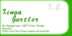 kinga gurtler business card